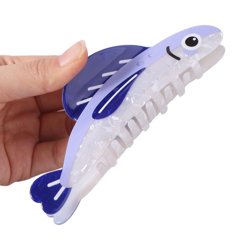 Geometry Ocean Sardine Hair Clip Hairpin Plastic Grab Clip Creative Large Hair Claw  Party