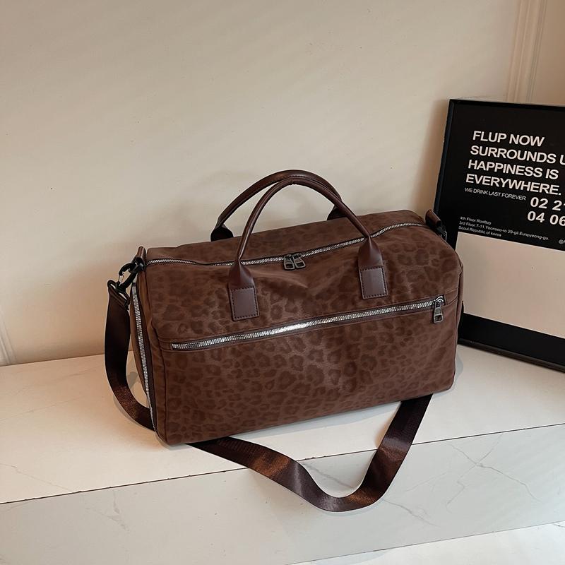 Geantă Sport de Capacitate Mare Imprimeu Leopard Geantă de Voiaj Geantă Fitness Geantă Duffel