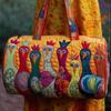 Gesteppter Reise-Carryall Tiermuster Bequemes Gewebe Geräumige Urlaubstasche Lässige Positionierung Druck Unisex Strand Fitnessstudio Schulter-Duffelbeutel