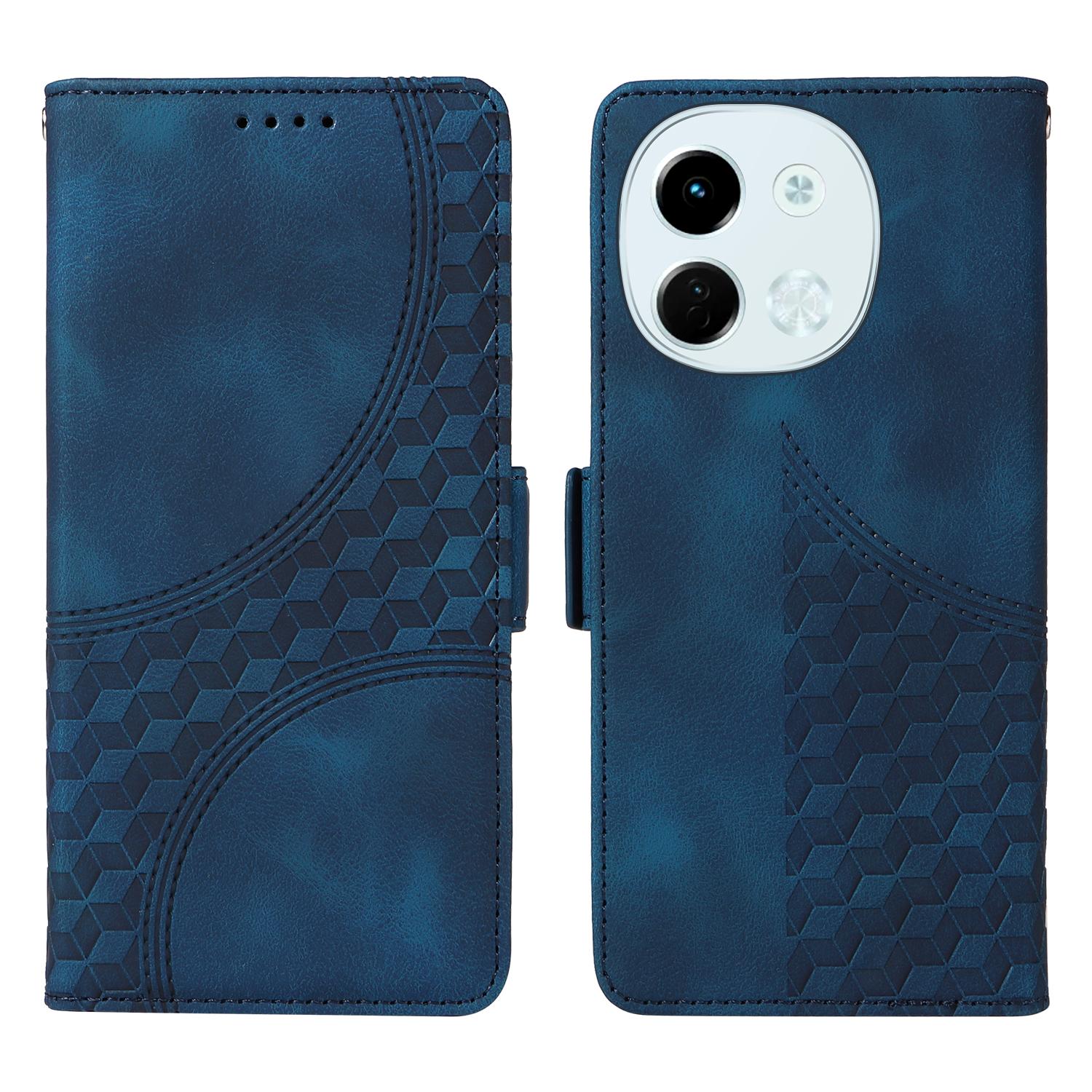 

Для TECNO Spark 30 5G/Pova 6 Neo 5G Чехол Кожаный чехол для телефона Ромбовидный Звездный с тиснением Blue