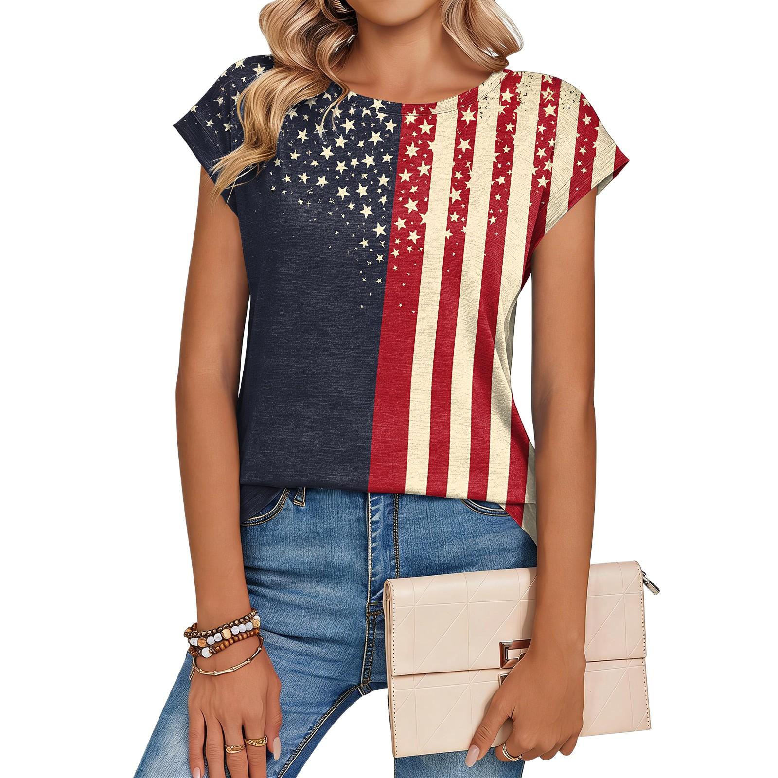

Women s Loose-Fit Fashionable Casual Retro Print T-Shirt XL