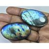 47-49 MM Natural Labradorite Multi Oval Cabochon Loose Gemstone 2 Pcs Lot D-208
