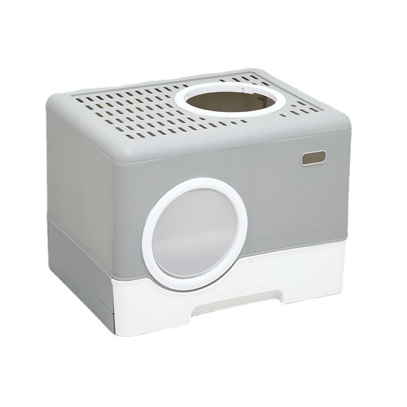 Cat Litter Box Full Semi-enclosed  Top In Toilet  Oversized Deodorant Cat Basin