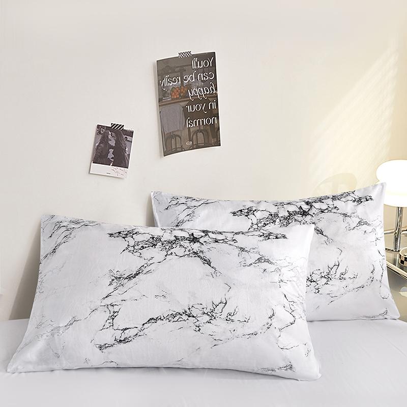 Printed Pillow Cover 2pcs Pillowcase 48x74cm Pillow Sham for Home Bed Pillowslip Rectangle Cushion Cover funda almohada