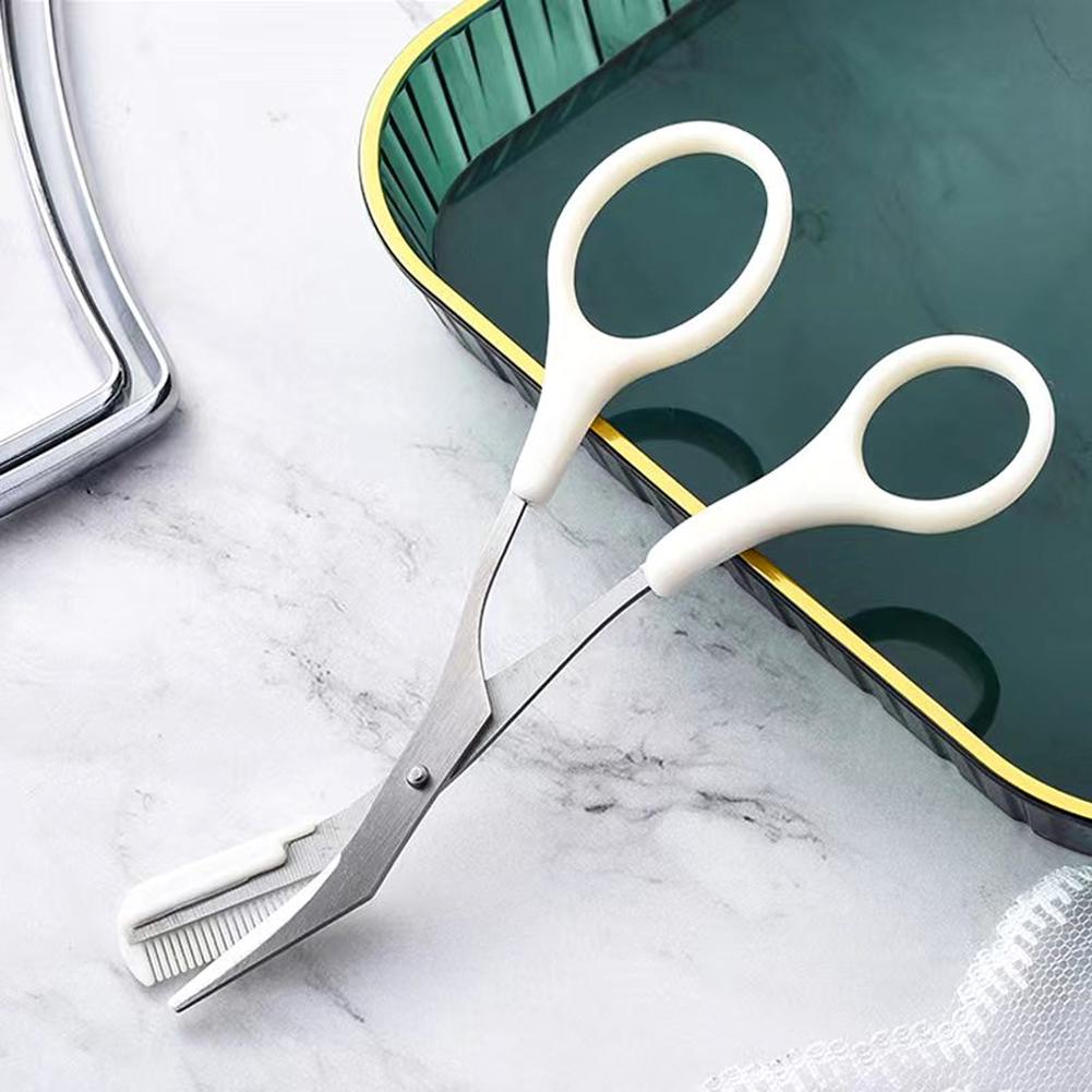 3PCS Eyebrow Trimmer Set Eyebrow Scissors With Comb Crescent Trimmer Makeup Tools Eyebrow J2S0