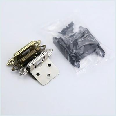 2Pcs American Self Closing Spring Hinge with Screws Cupboard Door Flush Hinges Furniture Hardware