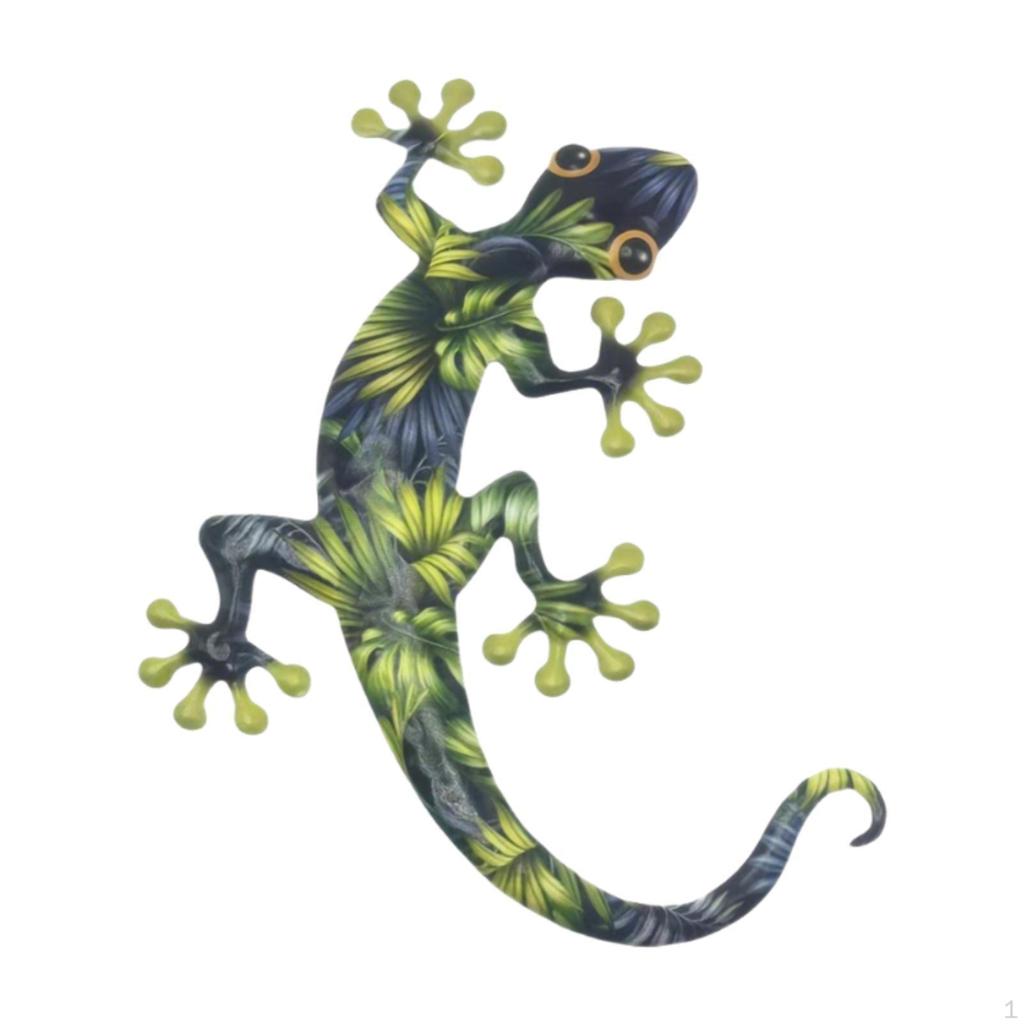 Animal Statues Metal Gecko Decor Gift for Home And Garden