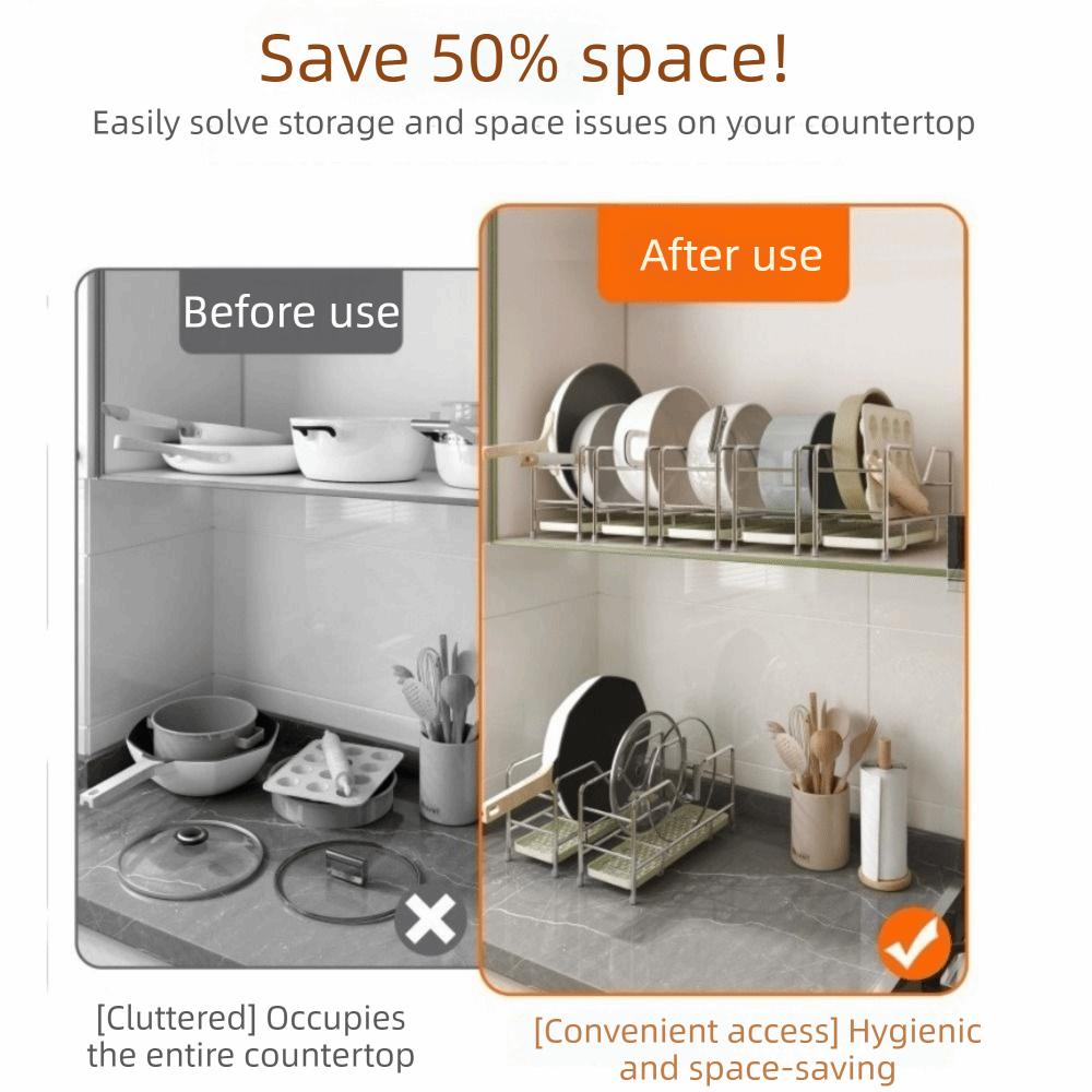 Space Saving Cookware Storage Rack Stainless Steel Cutting Board Holder  Restaurant