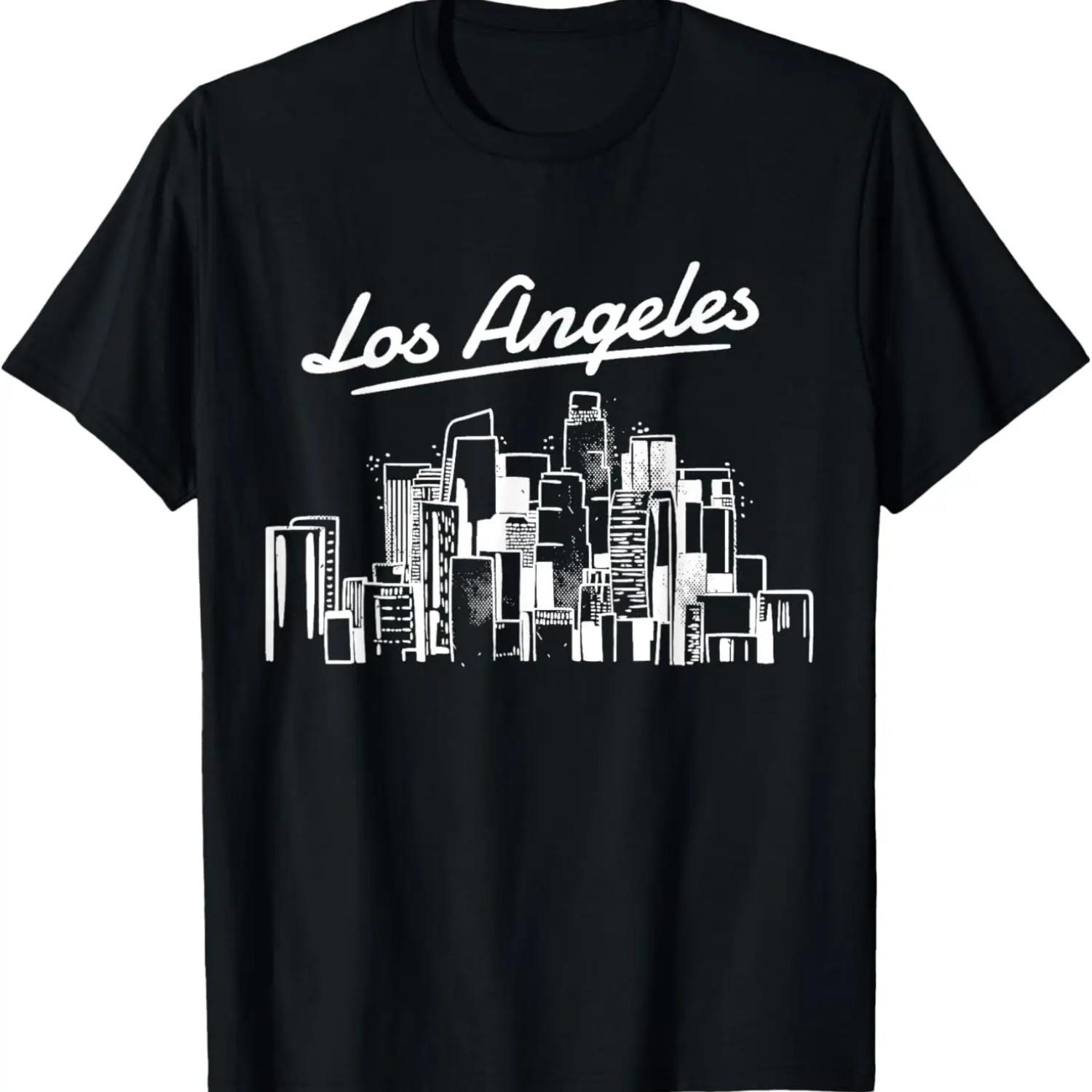 

Футболка Лос-Анджелес Скайлайн ЛА Винтаж Калифорния S чёрный