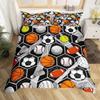Tenis Bal Soft Duvet Cover Set Sports Game Themed Beding Set Twin Sized Dimensions for Children Kids Tens Adult People Tenis Racket Bal Warm Comforter