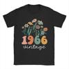 Unisex Unisexs TShirts 60th Birthday Vintage 1966 Legend Fashion Cotton Tee Shirt T Shirt Crew Neck Clothing Birthday Gift