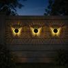 Wireless Wall Mounted Fixtures Solar Lights, Color Changing Outdoor Decorative Butterfly Projection Lamp, Powered Lights Waterproof Metal Fence Light