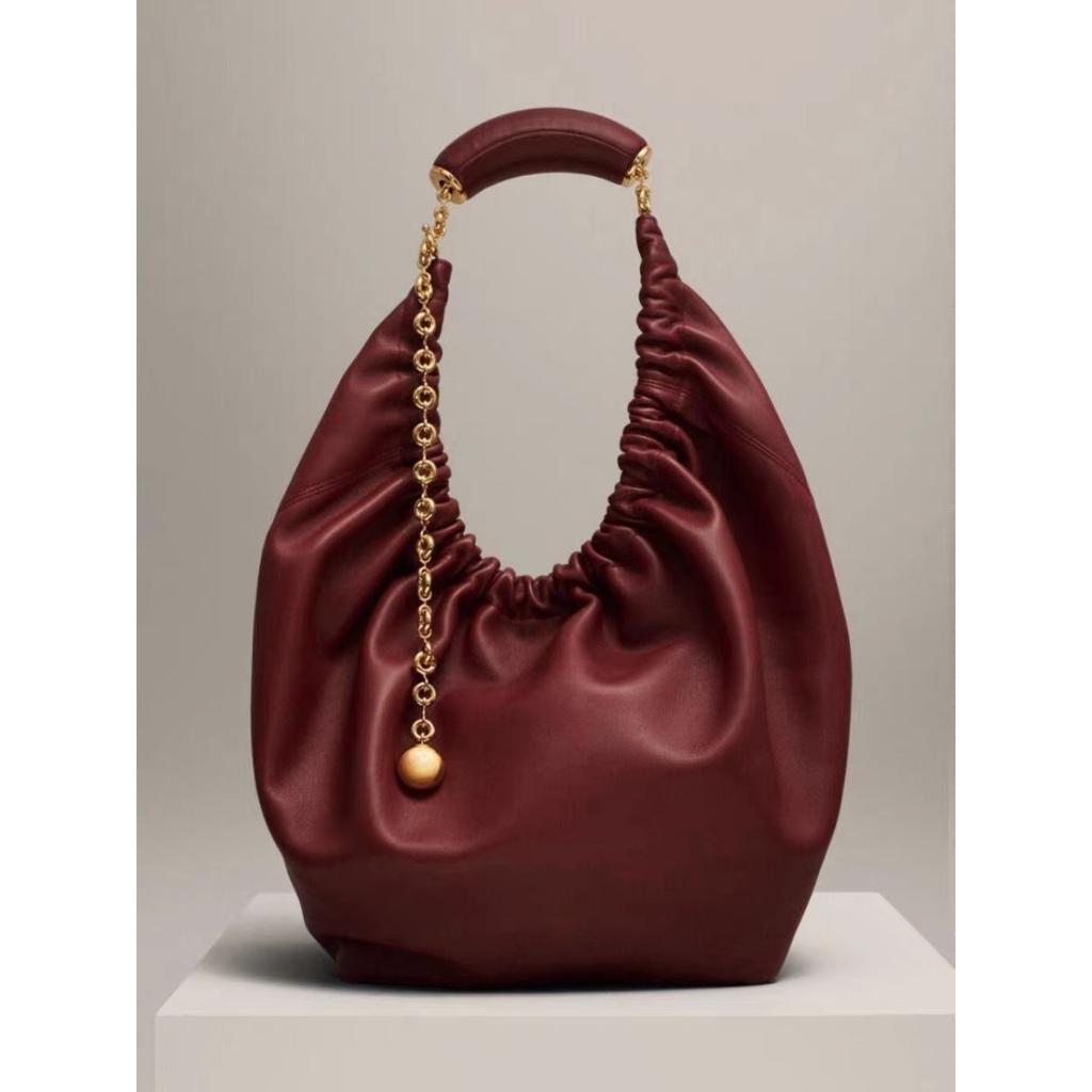 Luo Jia Quetschtasche, Extrusionsbeutel, Hochtexturiertes Weiches Rindsleder, Donut-Ketten-Tasche, Tragbar, Schulter-, Crossbody
