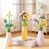Vase Bouquet Building Blocks Flower Holiday Decoration Children Girls Matching Gift Toys