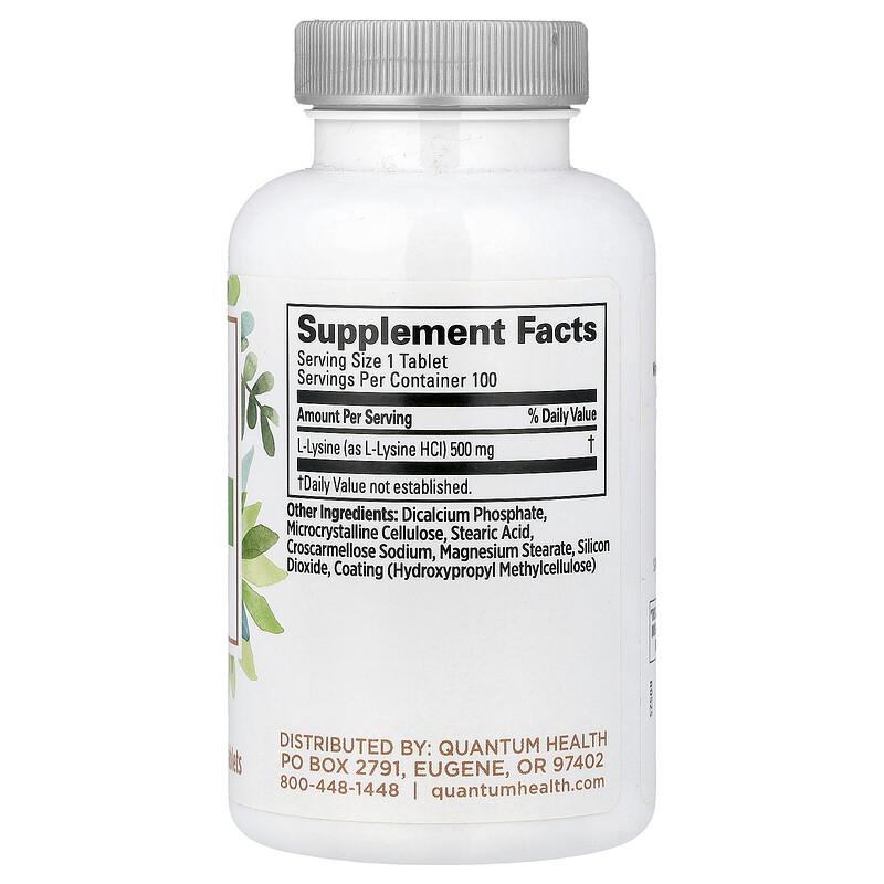 L-Lysine, 500 mg, 100 Tablets