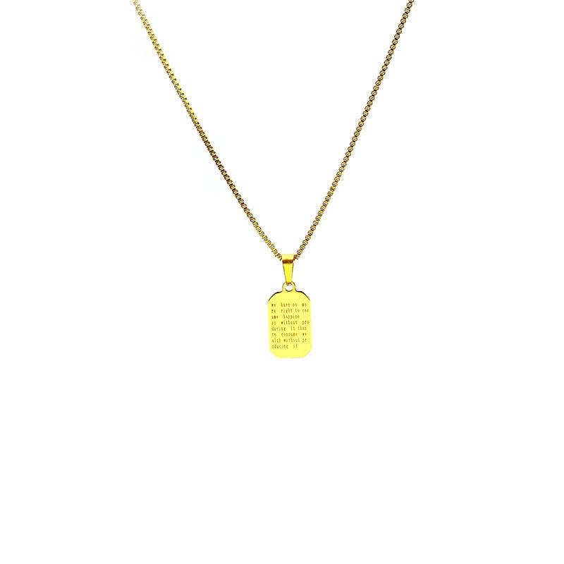 Vintage Jewelry Long Brand Black Shell Pendant Necklace Titanium Steel Collarbone Chain