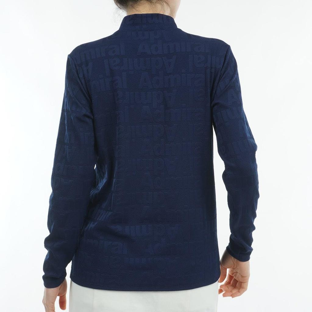 Admiral Golf Classic Admiral Golf Golf Logo Long Sleeve Mock Shirt ADLA468 Navy & Women's