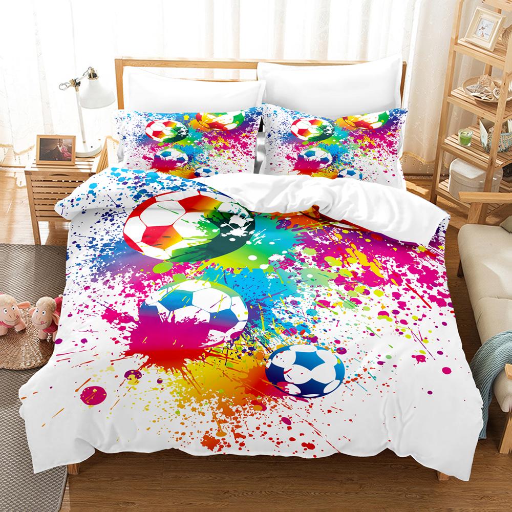 3D Football Bedding Sets Duvet Cover Set With Pillowcase Twin Full Queen King Bedclothes Bed Linen