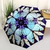 1pc Butterfly Mandala Automatic Open/close Folding Umbrella, Compact Portable Travel Umbrella, Perfect Birthday/Christmas, Cute Umbrella, Du