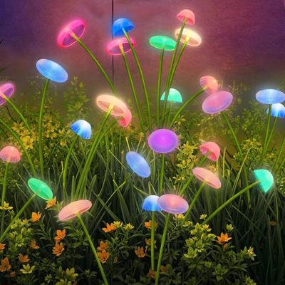6LED/8LED/10LED Solar Mushroom Lights Outdoor Waterproof Garden Decor, 4-Color Landscape Lighting for Patio Lawn, Starlight Bulbs Ideal Gift