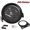 12V 52mm Car Fuel Level Gauge  Fuel Level Gauge Meter 240-33 Ohm E-/2-F White LED Light Black Rim Automotive Gauges