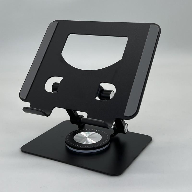 360° drehbarer Aluminiumständer für Handy und Tablet: Faltbar, Höhenverstellbar, Multifunktional.