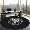 Valknut (1) Round Office Rug Decorative Floor Rug for Office Bedroom Living Room and Home Space