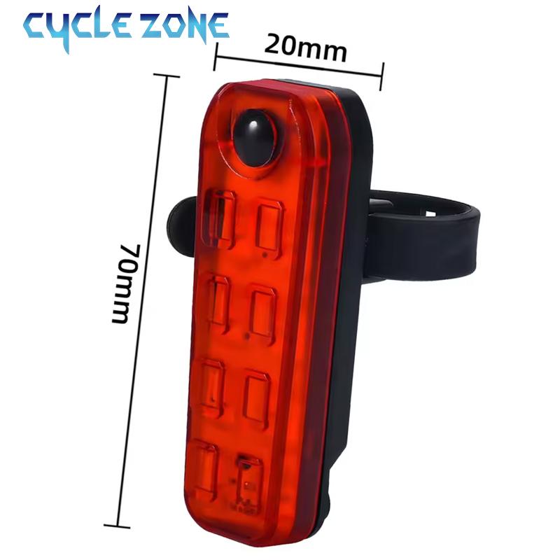 Bicycle Tail Light Safety Warning Red Blue Light Rechargeable Bike Rear Lights 8 LED Waterproof Outdoor MTB Cycling Taillight