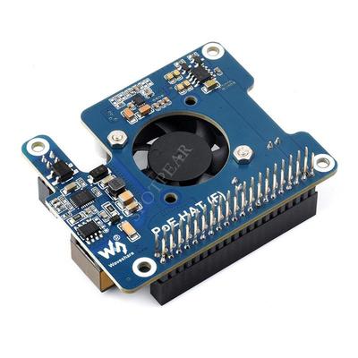 Raspberry Pi 5 PoE Expansion Board with Ethernet, Power Supply Module, Fan, and Metal Heat Sink, 802.3af/at.