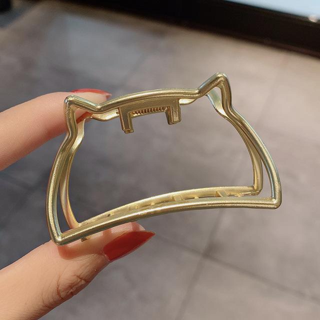 New Women Elegant Gold Silver Hollow Geometric Metal Hair Claw Hairpin Headband Crab Hair Clips Fashion Hair Accessories