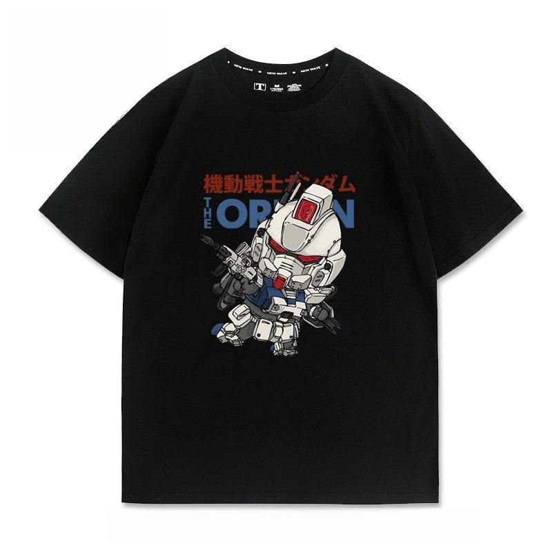 Mobile Suit Gundam Q Version Printed Tshirt Unisexs and Womens Tshirt Unisexs Top Sports Tshirt 2026 Summer New Tee