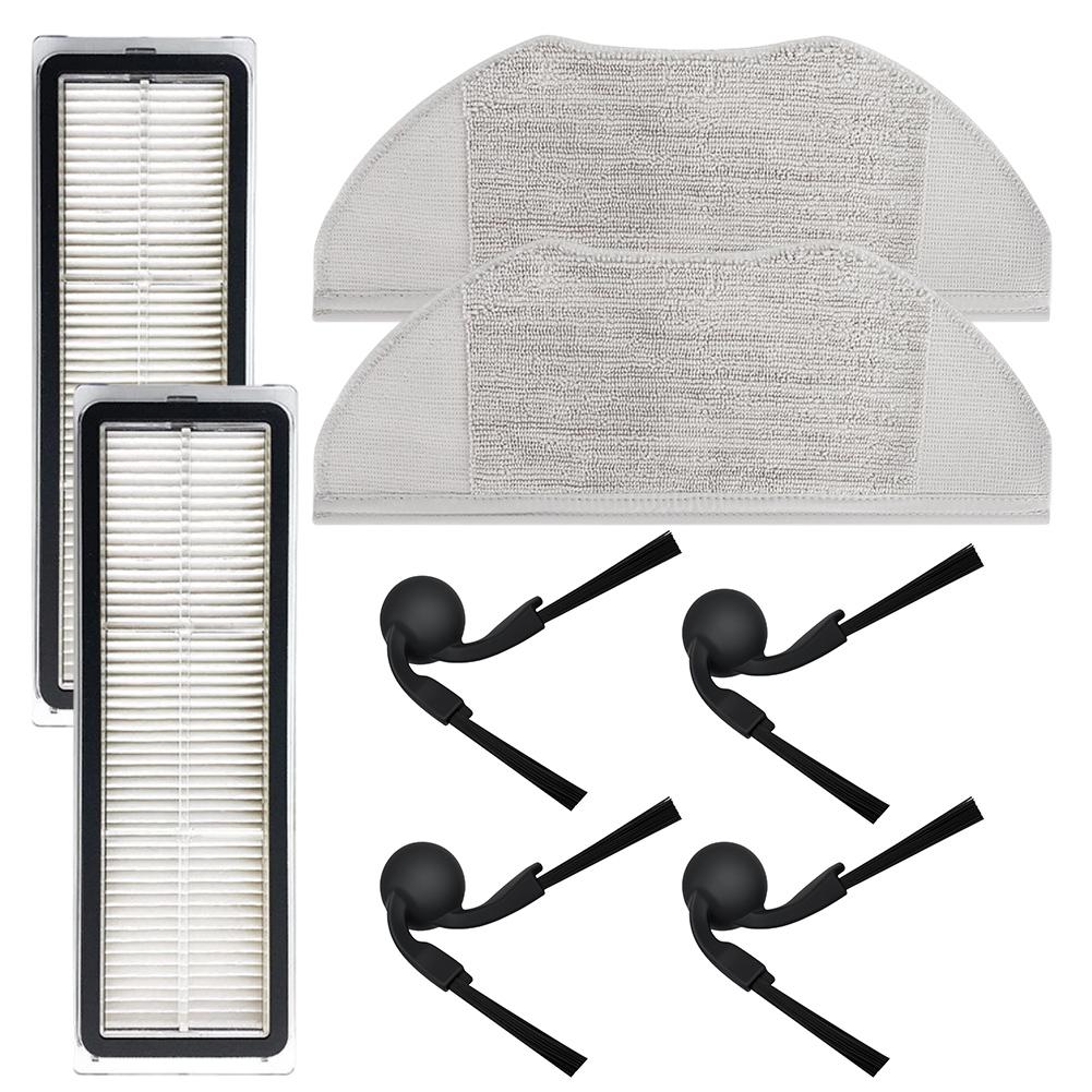 For Xiaomi Robot Vacuum S40 OV81 Spare Parts Set Side Brushes HEPA Filter and Mop Cloths for Efficient Floor Cleaning