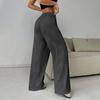 Women's Casual Drawstring Elastic Waist Pants Comfortable Straight Yoga Loose Color Pants