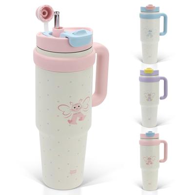 CLICSUN 1000ml Ceramiczny Kubek Termiczny na Gorące lub Zimne Szeroki Otwór z Dużym Bezpośrednim Próżniowym Stalowym Butelka na Wodę z Przenośny dla i