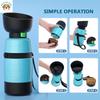 Upgraded 650ml Portable Dog Water Bottle Outdoor Pet Water Cup with Food Travel Bowl for Walking Travel