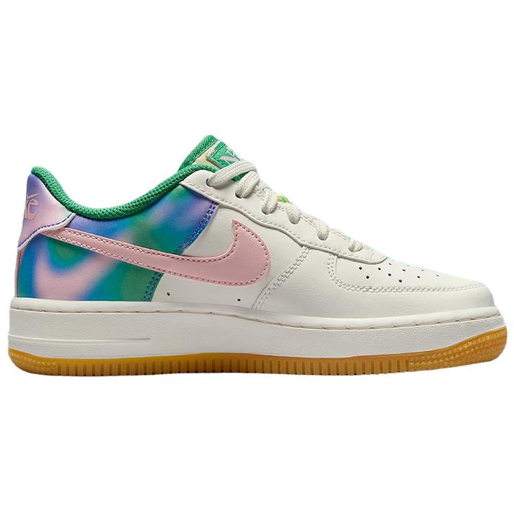 New Nike Air Force 1 Low LV8 3 Heel Stitch Sail Stadium Green GS FJ7540-100