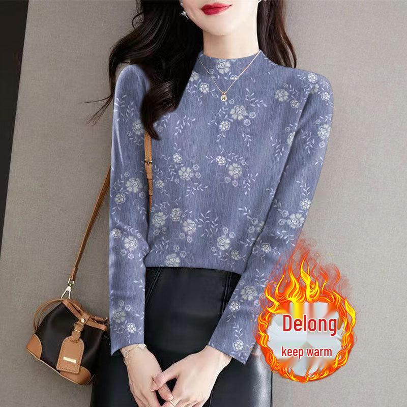 

Autumn/Winter Ribbed Plush Slim-Fit Turtleneck Base Layer - Long-Sleeve, Warm & Age-Reducing. XL (105-120 lbs)