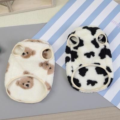Cartoon Bear Dog Clothes Thickened Winter Dog Jacket Cute Pet Coat  For Small Medium Dog