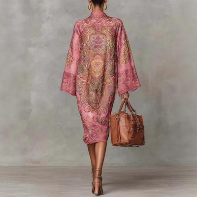Europäischer Und Amerikanischer Stil Herbst Neu Digitaldruck Frisch Retro Elegantes Kleid