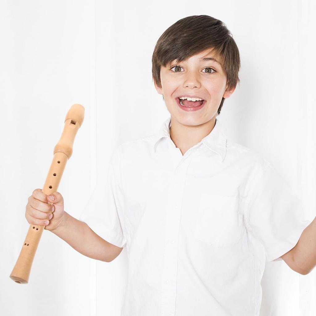 Ibasenice Wooden Soprano Vertical Musical Instrument for Exquisite Perfect for Practice 8-Hole Recorder, Flute, Beginners, Craftsmanship, Portable,