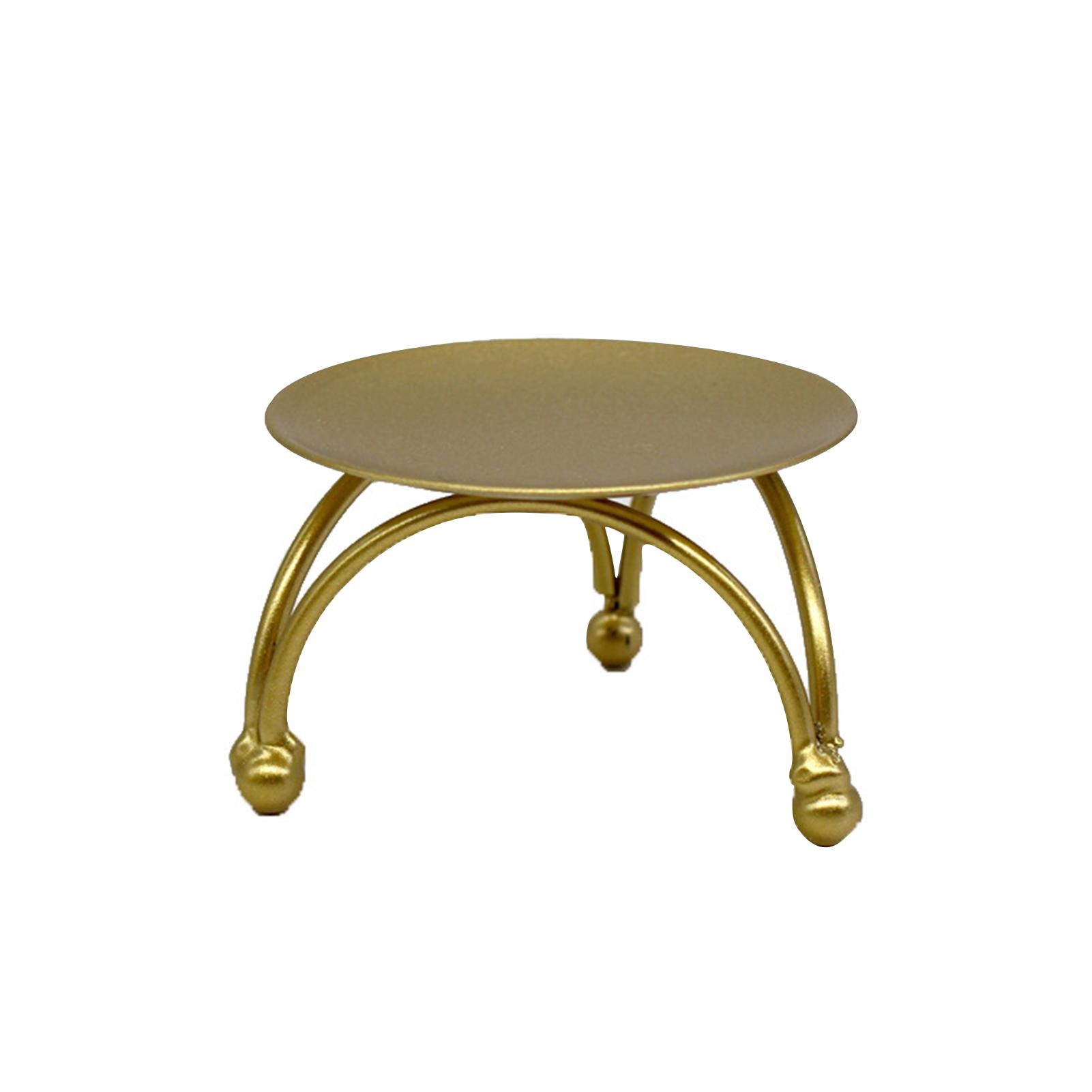 

TDStore Нескользящий металлический подсвечник круглой формы с геометрическим рисунком, золотой подсвечник для украшения дома