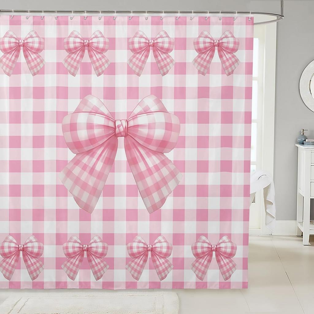 Kids Cherry Bathroom Shower Curtain Set Cherry Pattern Shower Curtain Boys Girls Cute Fruit Bath Curtain for Cartoon Fruit