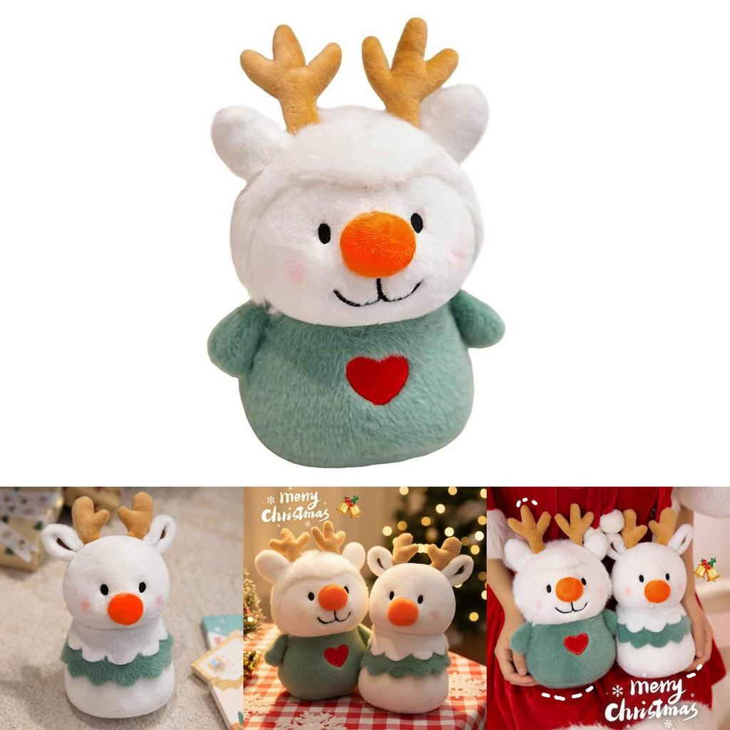 Christmas Series Clown Plush Toy Santa Reindeer Stuffed Doll For Holiday Decor
