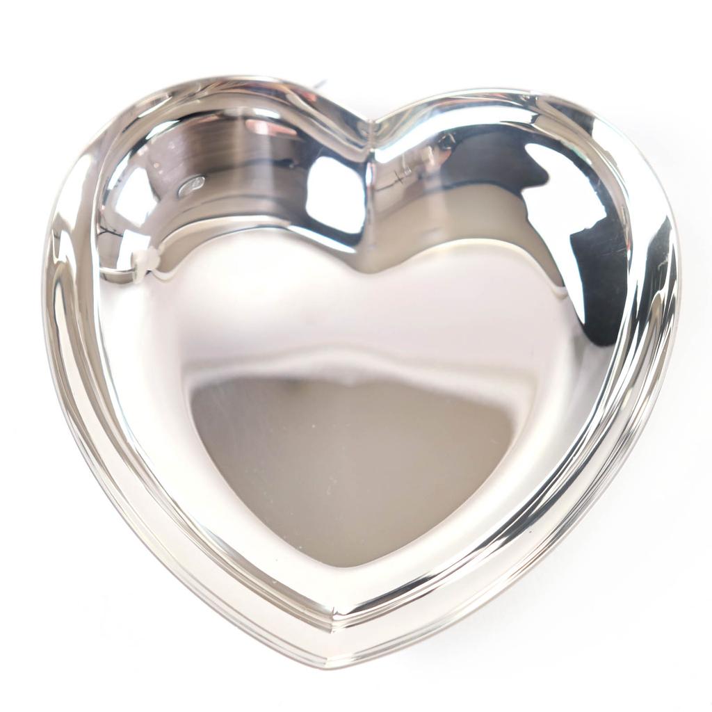 Excellent TIFFANY&Co. Dish Silver Tray Heart Plate Silver 925 Women Used