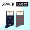 Eonbidei [2Pack] Unisex Elephant Pattern Socks