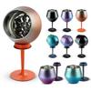 14oz Stainless Steel Double-layer Goblet Two-in-one Detachable Heat Cold Wine Glass Coffee Cup Kitchen Coffee Bar Accessories