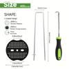 100/200/400pcs 6 Inch Hot-dip Galvanized Landscape Staples Plant Cover Stakes 11 Gauge Tent Stakes Garden Stakes + Gaskets