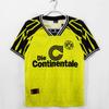 Maillot de Football Dortmund Rétro Manches Courtes Streetwear Décontracté Style Hip Hop Maillot de Fan Bundesliga