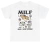 Mann Ich Liebe Katzen T-Shirt Lustig MILF Damen Albernes Scherzgeschenk Katzenliebhaber Meme T-Shirt Unisex T-Shirt