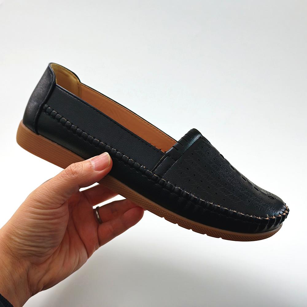 Spring Summer Shoes Women Loafers Lightweight Black Slip on Casual Shoes Flat Soft Comfortable Plus Size 42